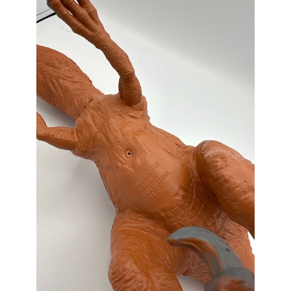 Velociraptor Dinosaur Figure Toy Brown Striped Realistic 18” ©2014 - Picture 8 of 10